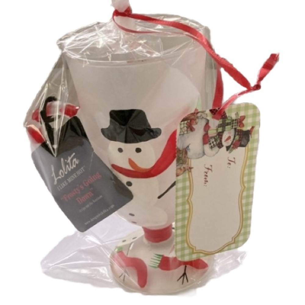 LOLITA Frosted Glass Hand Painted Mug with Handle I Like Mine Hot 9 oz